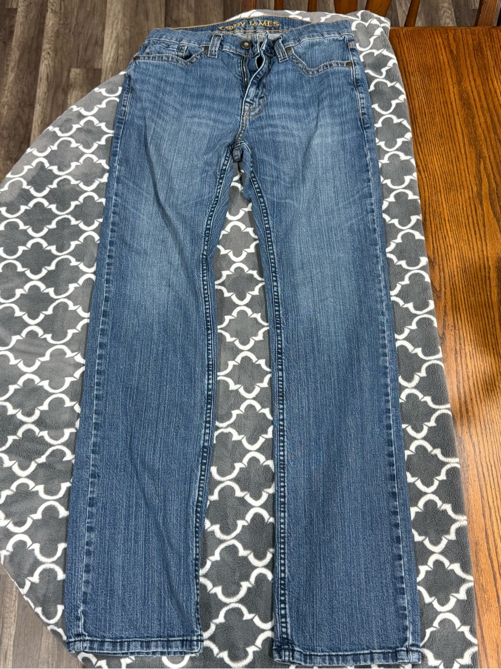 Women's Blue Straight-Leg Jeans Cody James